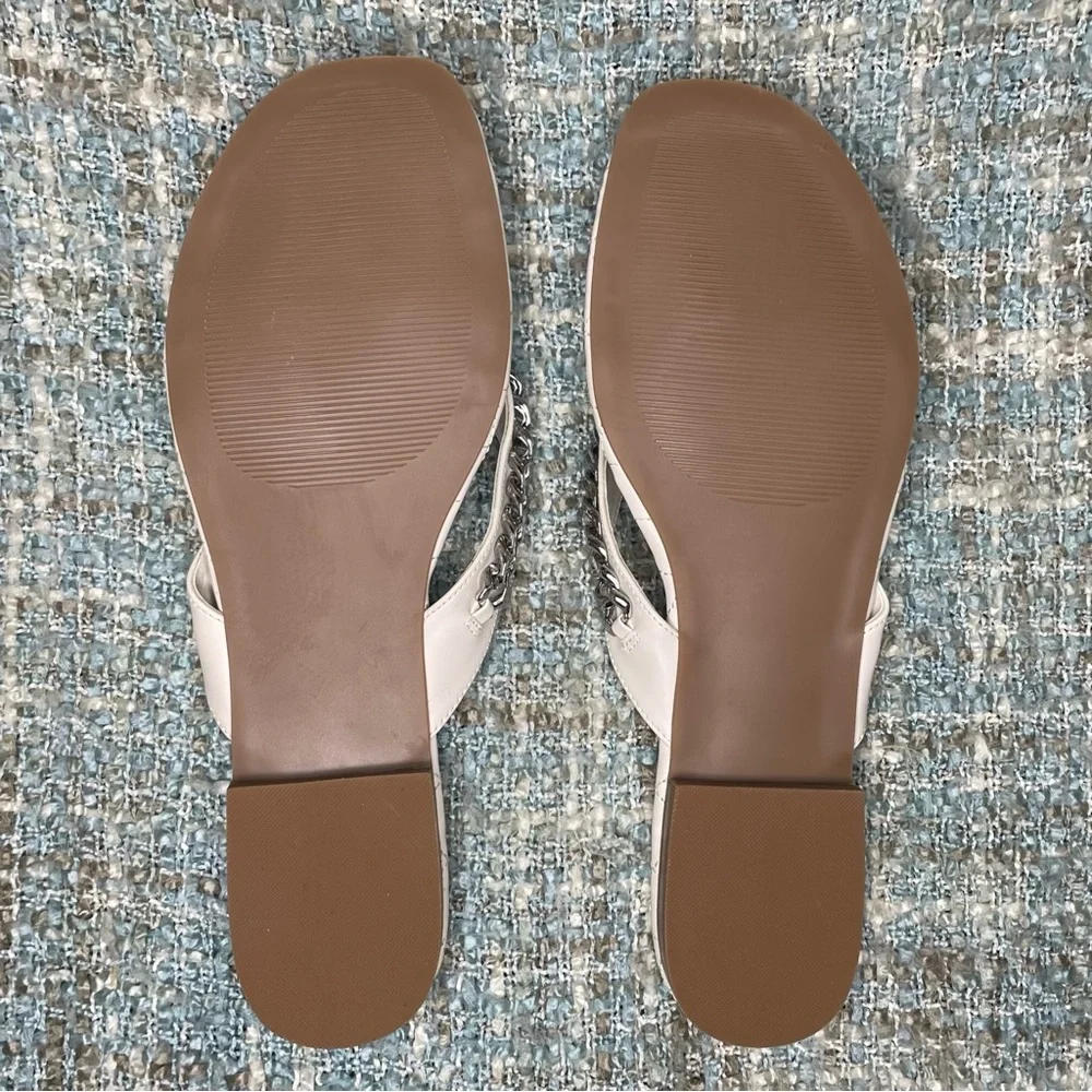 FARYL by Farylrobin Gianna Chain Sandals in Crème (Size 14) - Picture 6 of 7